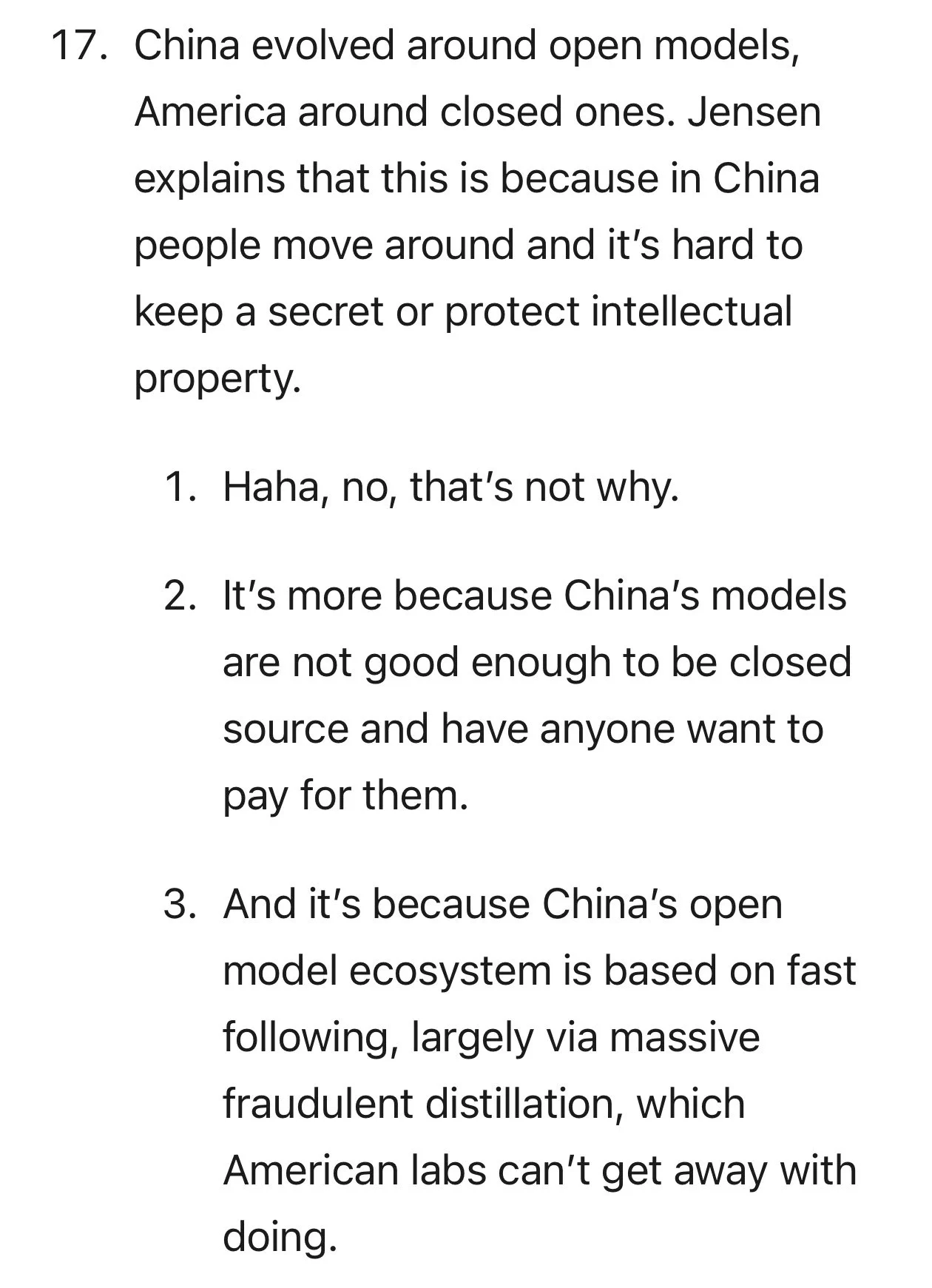 Kedrosky criticizes Huang's AI safety logic in Klein interview