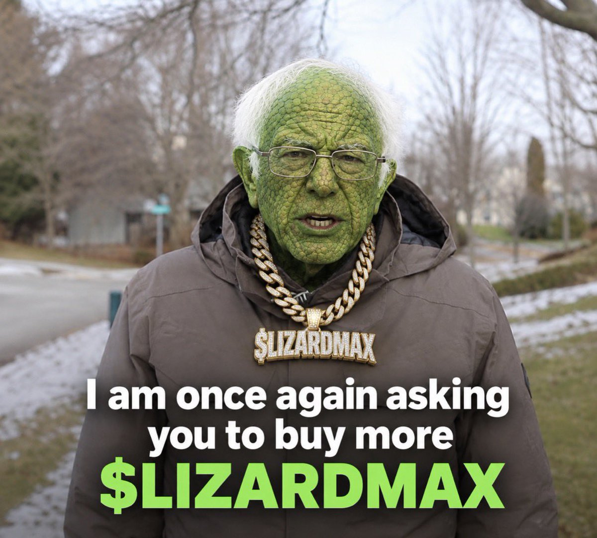 Lizardmaxxing's tweet photo. Listen to Bernie 😎 
solana:FcRvwYyHKbBgjJGhoCykKAWnvMJocRAGD6iuVYWspump 🦎🚀 https://t.co/pMyQ1OONMu