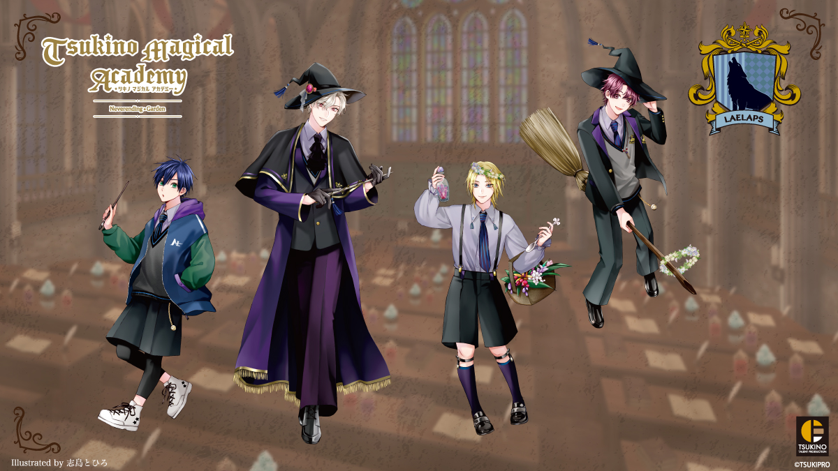 aliveinfo1's tweet photo. #AGF_2026 ツキプロ合同エア舞台
「Tsukino Magical Academy」#ツキマジ

■Growth
衛藤昂輝、八重樫剣介、桜庭涼太、藤村 衛

🪄昂「うん…うまく作れたみたいだ」
🪄剣「えーと、これで合ってるっけ？…とりあえず～えいっ！」
🪄涼「さて、授業を始めようか」
🪄衛「二人乗りはこの間怒られたばっかりでしょ？」