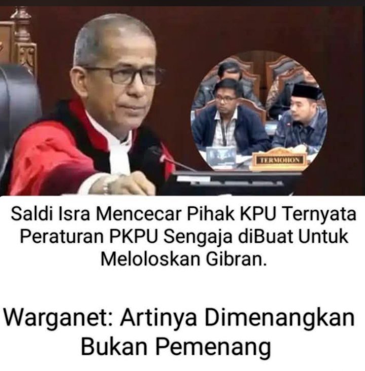 Gunawan75_'s tweet photo. Jadi kita ke TPS memberi suara itu
Percuma.. Soalnya pemenangnya
Sudah di tentukan.. 

Demokrasi yg menghabiskan uang
Triliunan rupiah.. Hasilnya sangat
Mengecewakan.. KPU penjahat
Demokrasi.. https://t.co/PIm7MkAR5B