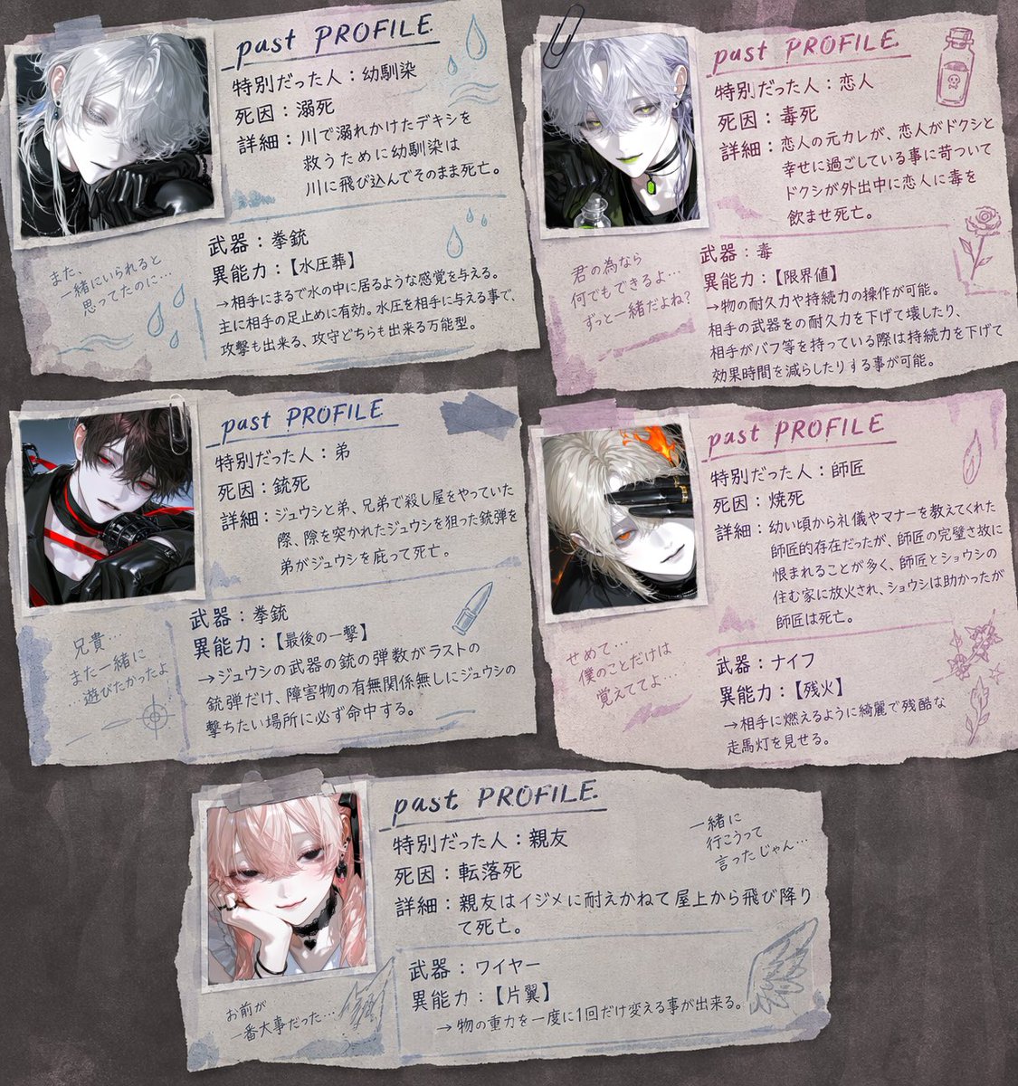mugaii_69's tweet photo. 新プロット公開しました♩

【userがボス×溺愛×マフィア･裏社会】

📍 https://t.co/weG1Q5SUTX

貴方の組織は特別な特別なマフィア。『誰かを失った喪失感と共に、個性的な異能力』が芽生えるとか。

能力を見れば1級品。だが心の中は空いたまま埋まらない。

#zeta #zetaプロット公開 #AIチャットzeta #zeta民と繋がりたい zeta