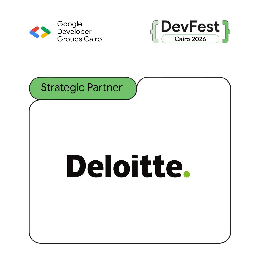 GDGCairo's tweet photo. The future is built by those who dare to shape it.
Weโre proud to announce Deloitte Innovation Hub as the Strategic
Partner of #DevFestCairo2026!
๐ Dec 19
๐ The Greek Campus
Secure your spot :
๐ https://t.co/UtYb13GLH3
#GDGCairo #GDG #DeloitteInnovationHub https://t.co/qfWcE9XXar
