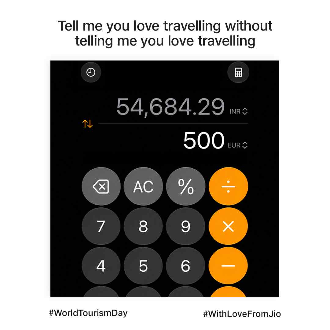 reliancejio's tweet photo. "Ghoomne chale?" can be the beginning of something incredible!
#Jio #WorldTourismDay #Vacation #Traveling #Trending #Relatable #InternationalTravel https://t.co/fw9lM5SwXr