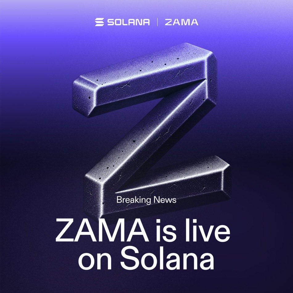 zackfromsubway's tweet photo. If you’ve been showing up to Beyond The Blockchain Radio, you already know…

We’ve been talking about $ZAMA & $SOL for a LONG time. 

My biggest conviction has been Solana.

And @RuggRat_X has been early on $ZAMA, promoting it way before the mainstream started paying attention.

Now the news: ZAMA is on Solana. 🔥

Looks like they’ve been paying attention. 😎🫡

If you’ve been listening, you know we don’t just chase narratives ￼….we talk about them BEFORE they become narratives.

Don’t miss tonight’s Beyond The Blockchain Radio 7:30 PM EST.

Bring your alpha. @zama @solana 

 https://t.co/1SYSE1fInv