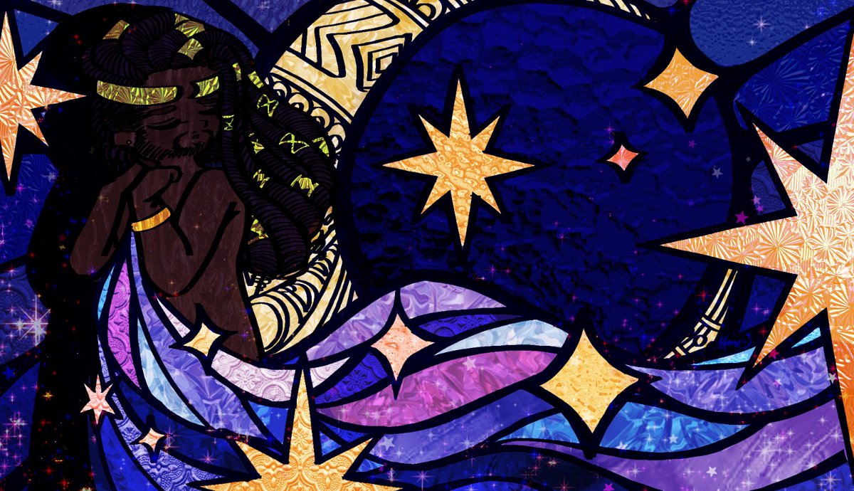 fonseycakey's tweet photo. good night everyoomf starry court bless 💖 tine to drop my second stained glass masterpiece 🌕✨ #synthv_asterian https://t.co/f5pVsmeNzI