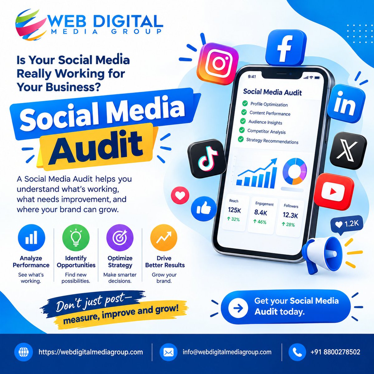 digitalwebgroup's tweet photo. Boost your online presence with a #Social_Media_Audit by @digitalwebgroup . Discover what’s working, improve engagement, and find new growth opportunities. 

🌐 https://t.co/zQp3ZUa3qw

#SocialMediaAudit #SocialMediaMarketing #DigitalMarketing #SocialMediaStrategy https://t.co/Uu0YSgpvoF