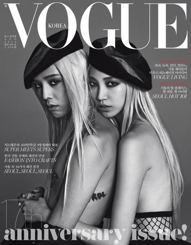 seungt0phyun's tweet photo. no photoshoot in kpop will ever be as influential &amp; cunty as gdragon and soojoo for vogue (2013) https://t.co/iGqqpLMgjg