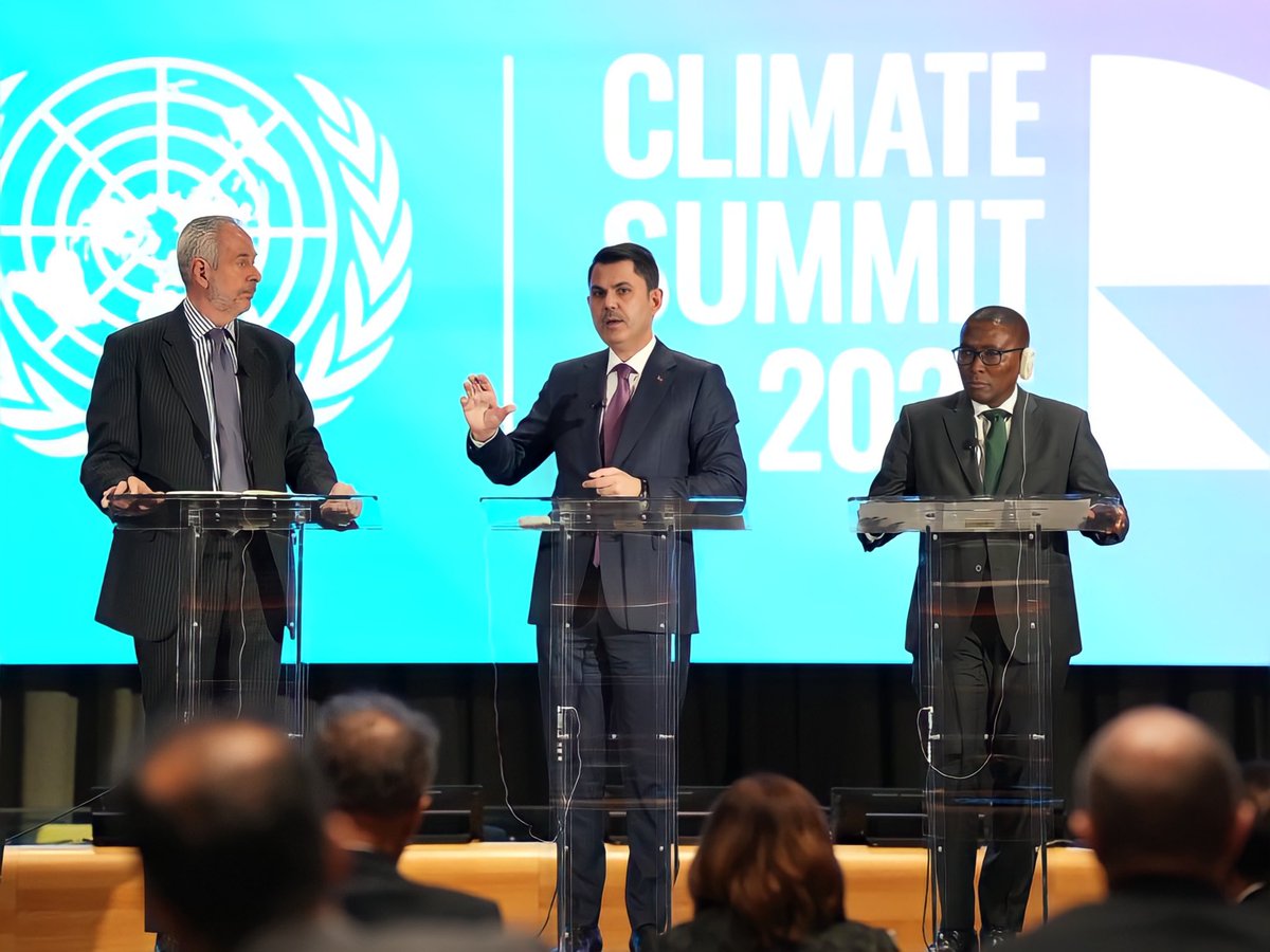 OmarFarukOsman's tweet photo. Addressed the UN High-level Summit on Climate Action and the Just Transition, convened by UN Secretary-General António Guterres at UN Headquarters in New York, in the margins of the UN General Assembly. 

Speaking for organised labour, my message was simple: workers and their communities must not pay for a climate crisis they did not create. A just transition must protect jobs, livelihoods and labour rights. It must provide social protection, new skills and safe workplaces. Developing countries also need climate finance through grants, not more debt.

I also spoke about information integrity which is the antidote to climate disinformation. People need truthful and reliable information about the climate crisis and its solutions. Journalists reporting on climate change and environmental protection must be free and safe to do their work. When journalists are silenced, communities are denied the truth and impunity thrives.