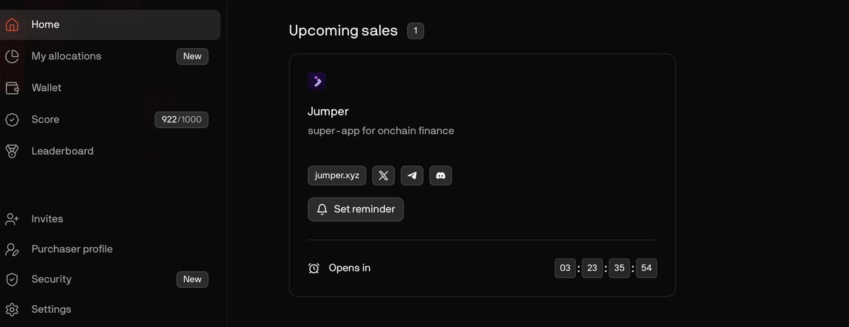 yellokguy's tweet photo. it's official guys

the @jumperapp sale is live in Legion and will be open in 3h

now the big question.... will there be an airdrop? https://t.co/GXtPfDqi0E