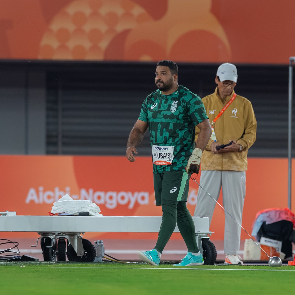 TeamSaudi's tweet photo. رميـة، جلبت الميدالية الأولى لـ"رمي المطرقة" السعودية في تاريخ الآسياد 🥉🇸🇦 

للتاريـخ يا محمد 🙏

#فريق_السعودية | #نشجعك 💚 https://t.co/OYj41jhzIM