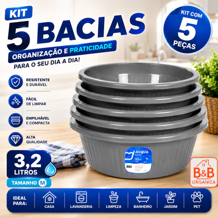 promotodah's tweet photo. 🚨 Kit 5 Bacias Multiuso 3,2L com 37% de desconto https://t.co/2Edh8RIEmO https://t.co/LhpnTn5ssS