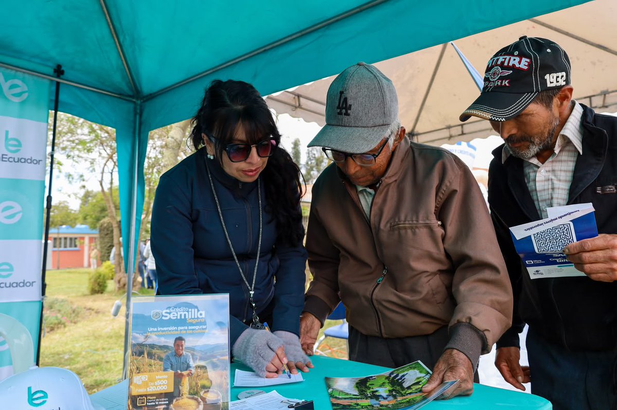 BanEcuadorBP's tweet photo. Participamos de la primera edición de Expocampo Sierra 2026, en el cantón Guano, provincia de Chimborazo. 

@BanEcuadorBP presentó alternativas de crédito para el sector agroproductivo. https://t.co/xrpfqPwLdZ