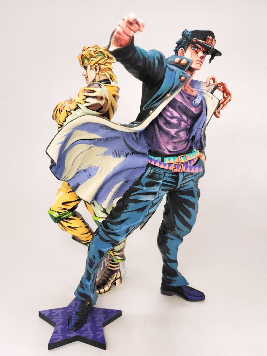 hone_saburo's tweet photo. 承太郎をリペイントしました!! 帽子の位置をほんの少しだけ変え、
台座をオラオラしました
#ジョジョ #リペイント #jojo #repaint #フィギュア https://t.co/NZ1GALowZY
