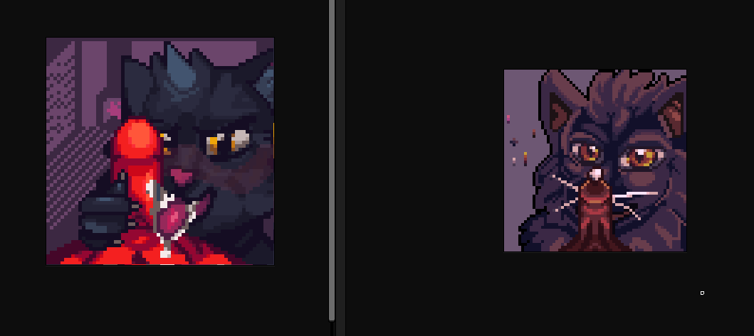 NightOwl0090's tweet photo. some peeking for the art i'm currently remastering ^^ XoXo nightowl

#artisticprocess #Drawing #nsfw #pixelart #remastering #peek #Colorful #oc #pixelated #pixelartist #NightOwl0090 https://t.co/DnPcZN90lU
