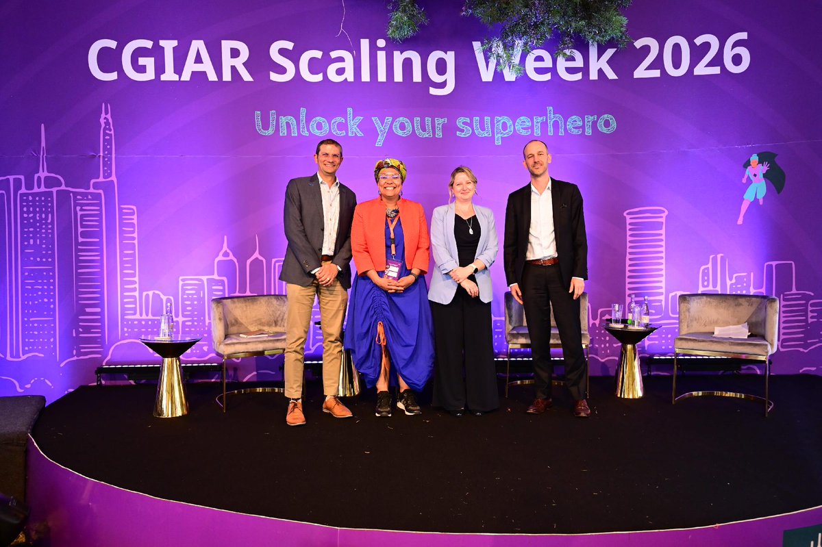 CGIAR's tweet photo. #ScalingWeek2026 has wrapped up in Nairobi! 

3 days of scaling superheroes listening, learning and working together on how to turn promising food, land and water systems innovations into lasting use.

🔗  https://t.co/KnhCQFSVSb https://t.co/YWNLELDwWR