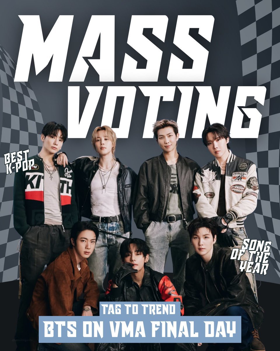 Arab_Armys_Vote's tweet photo. تصويت VMAs (التصويت الجماعي) 🗳️ 

آرمي اليوم هو يوم التصويت المضاعف ، صوتوا لبانقتان من جميع حساباتكم في الفئات المرشحين فيها قبل انتهاء اليوم ‼️🔥

🏆 اغنية العام - SWIM 
https://t.co/kLI6EKn4TE

🏆 أفضل كيبوب - بانقتان مع SWIM 
https://t.co/t2KHyQ6uXY

BTS ON VMA FINAL DAY
#ARIASBTS
@BTS_twt