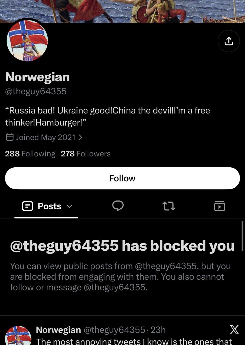 Frederi82034261's tweet photo. @h8kon @theguy64355 @MarieJepsen33 @dbulandshold 😂😂😂 din norske troldeven kunne ikke cope nok https://t.co/YrdQpMiXzO