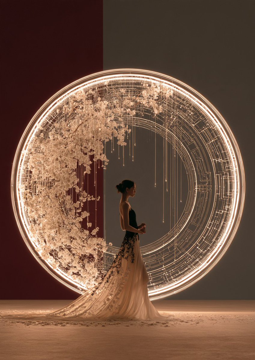 usamiko286's tweet photo. Where Two Worlds Become One
Flowers enter the circuit. Light travels back through the ring. Between the organic and the constructed, something begins to circulate, until two different worlds no longer need a boundary between them.
#QuietReconstruction #FloralCircuitry https://t.co/l9eDokUxPe
