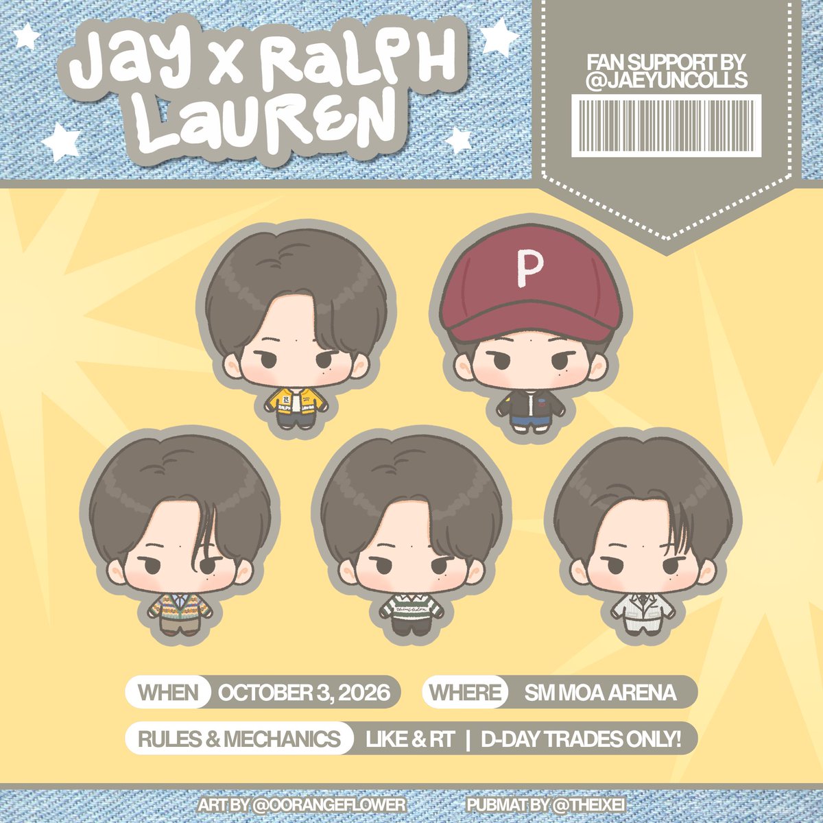 jaeyuncolls's tweet photo. 𝙟𝙖𝙮 𝙭 𝙧𝙖𝙡𝙥𝙝 𝙡𝙖𝙪𝙧𝙚𝙣 
sticker pack fan support by @jaeyuncolls

★ like and rt
★ 1:1 ratio | limited qty 
★ d-day trades only!

#DunkinPH_ENDLESS #ENDLESSFunMeet #ENHYPEN https://t.co/o8fllqtPCU