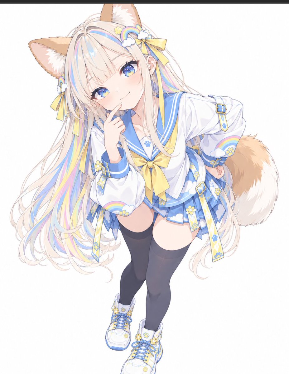 pomerasu's tweet photo. オリジナルキャラ
コーギー×虹
猫耳もいいけど犬耳たまには犬耳 https://t.co/a2zI9y31ht
