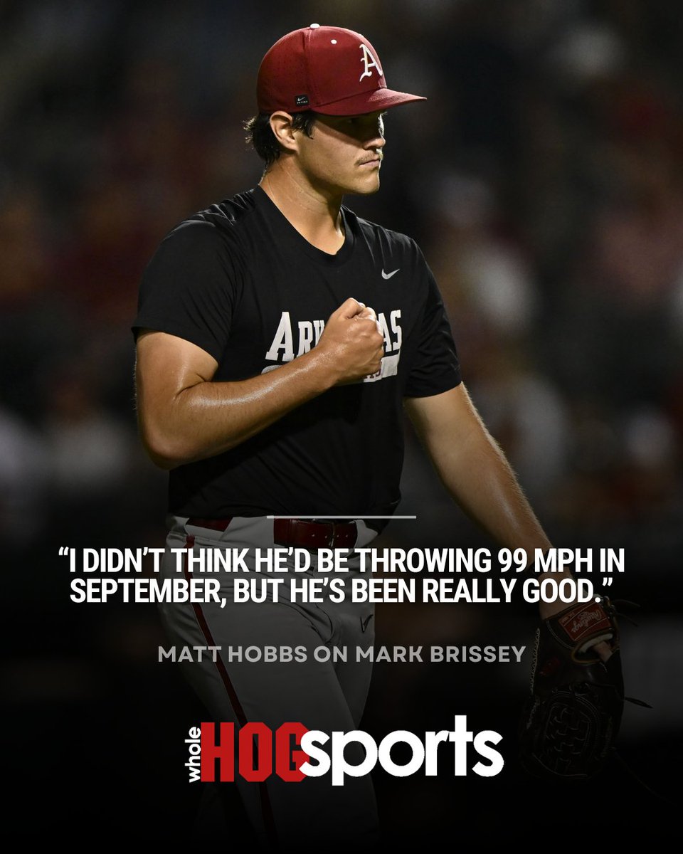 ByMattJones's tweet photo. Arkansas RHP Mark Brissey stood out when the Razorbacks scrimmaged in front of more than 4,000 people last Friday night. 

More on Brissey, high velocities and Zeb Allen's hustle plays in the latest baseball notebook. 

https://t.co/NifBZHW0eb https://t.co/R9kwf1X2ni