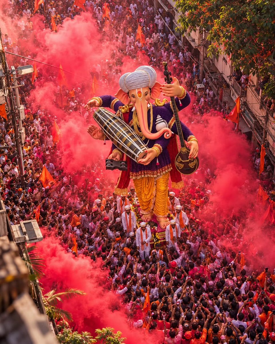 iambmane's tweet photo. 🥺🙏 अजून काही दिवस थांब ना बाप्पा…
तुझ्या दर्शनाची सवय झालीये, आता निरोपाचा क्षण मनाला मान्यच होत नाही… ❤️‍🩹🐘

गणपती बाप्पा मोरया! पुढच्या वर्षी लवकर या! 🚩🙏

#ParelChaRaja #ParelChaMaharaja #ParelGanpati #ParelGanpatiBappa #GanpatiBappaMorya #GanpatiVisarjan #Ganpati #BappaMorya #MoryaRe #MumbaiGanpati