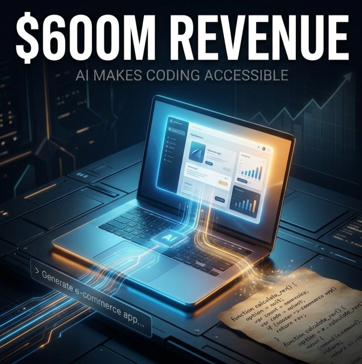 unfairstack's tweet photo. $600M in annualized revenue. That's where @Lovable reportedly stands as AI-powered coding gains momentum.

The bigger story isn't just the money. It's how AI is making software creation accessible to people who couldn't code before.

The barrier to building apps is changing. https://t.co/9E9nIE2sOn