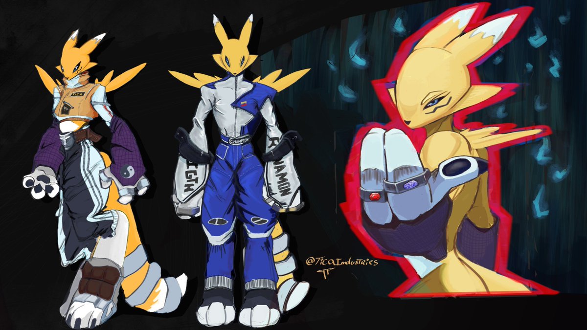 TIC4_'s tweet photo. RENAMON
AND I'LL KEEP DRAWING RENAMONS UNTIL THEY ANNOUNCE "DIGIMON TAMERS 2.
This one is more in the Tica style. I gave her some outfits that I think look great.
#Digimon https://t.co/gCImlcfihd