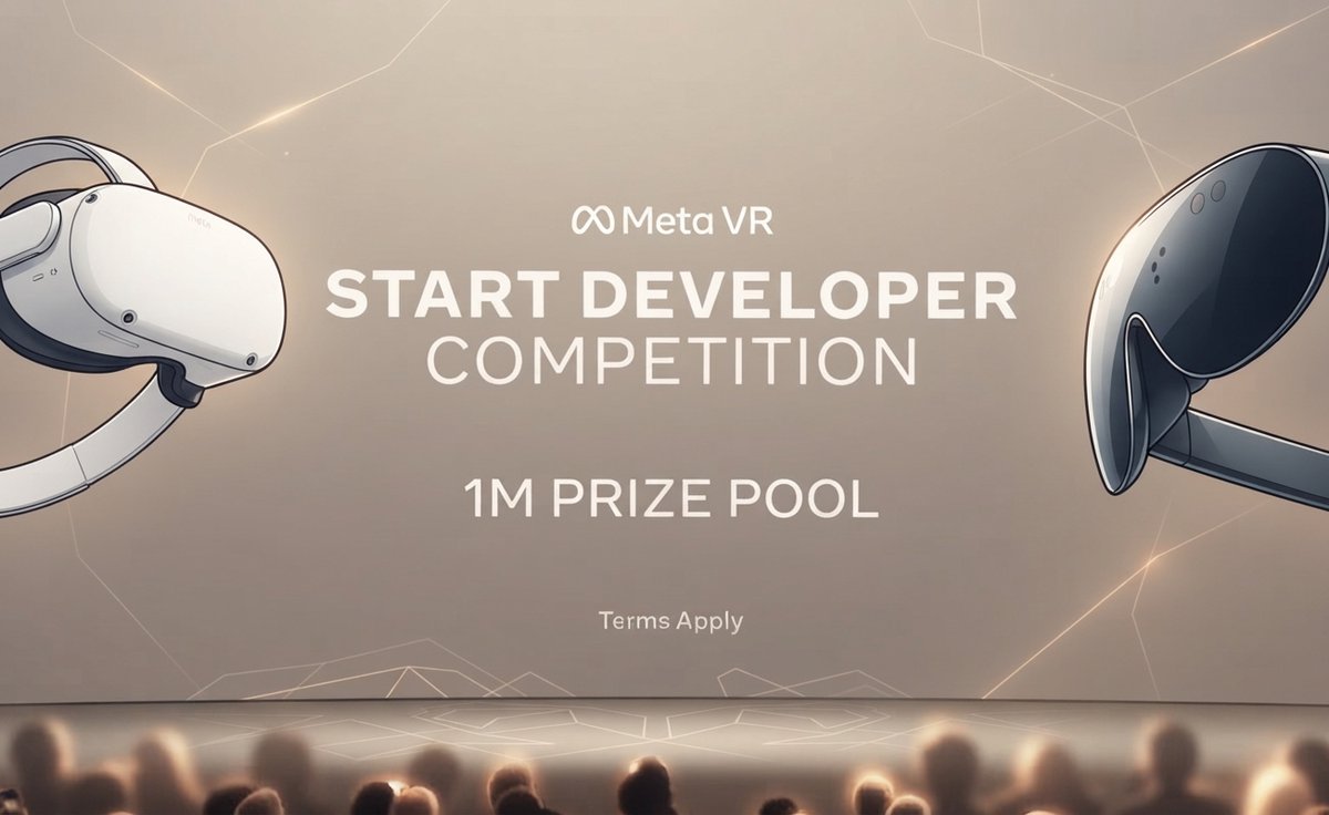 toisthe24's tweet photo. Meta is ditching controllers in the box for its upcoming 100g VR Glasses. To stock the store, they just dropped a $1M developer competition focusing strictly on end-to-end hand tracking. The post-controller era is officially here
https://t.co/j1ukWcCqxA
#Meta #VR https://t.co/F1gOOZjYHU