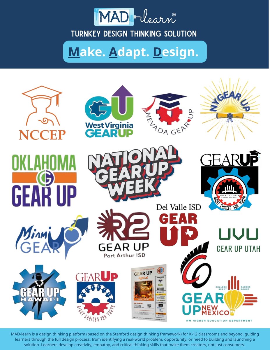 MADLearn's tweet photo. As National GEAR UP Week comes to a close, we’re celebrating our partners; the educators, program leaders, colleges, universities, and community organizations who make this work possible. Thank you for all you do!
#GEARUPworks #GEARUPweek #GUweek #Teachers https://t.co/xhGEk0u3Kx