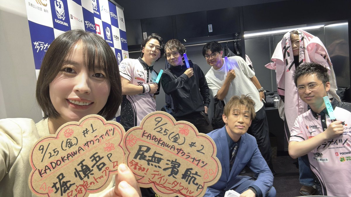 Risako_Kaji's tweet photo. #Mリーグ 2026-27
9月25日（金）第一試合トップはKADOKAWAサクラナイツ堀慎吾選手🌸
安定の局回しで見事な勝利！
第二試合トップは同チーム尻無濱航選手💪
捲り捲られの展開を制し、オーラスは自力でフィニッシュ。
サクラナイツは今季初となる同日連勝となりました✨
#手書きMぽっぷ https://t.co/gSTGFMKaOY