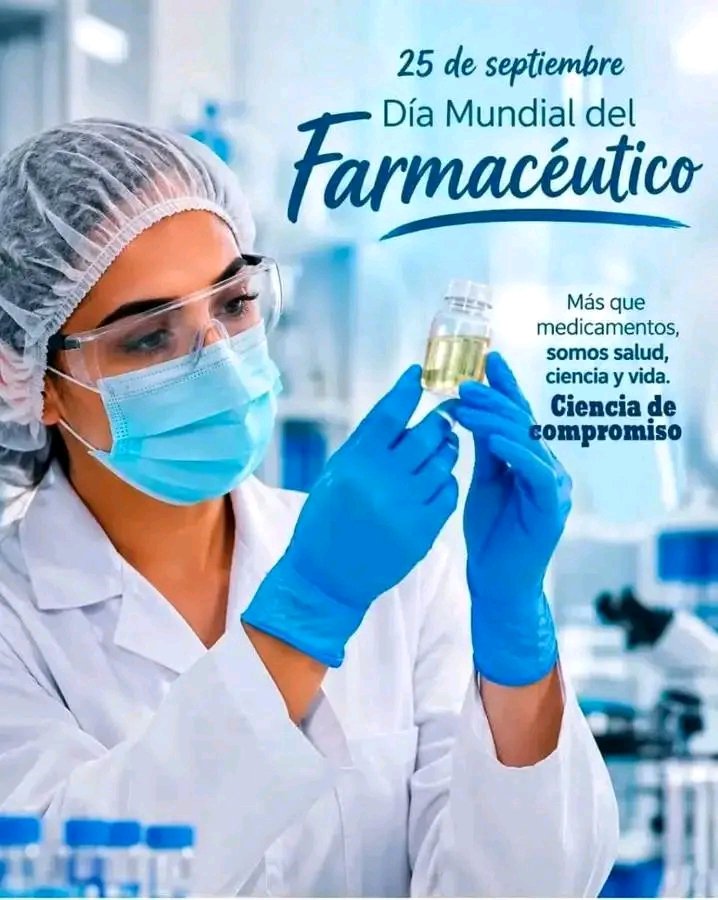 ana_combate45's tweet photo. Cada 25 de septiembre se conmemora el Día Mundial del Farmacéutico, fecha establecida por la Federación Internacional Farmacéutica (FIP) para reconocer la labor de estos profesionales en el ámbito de la salud.

#100AñosConFidel https://t.co/XpUGUF1A7l