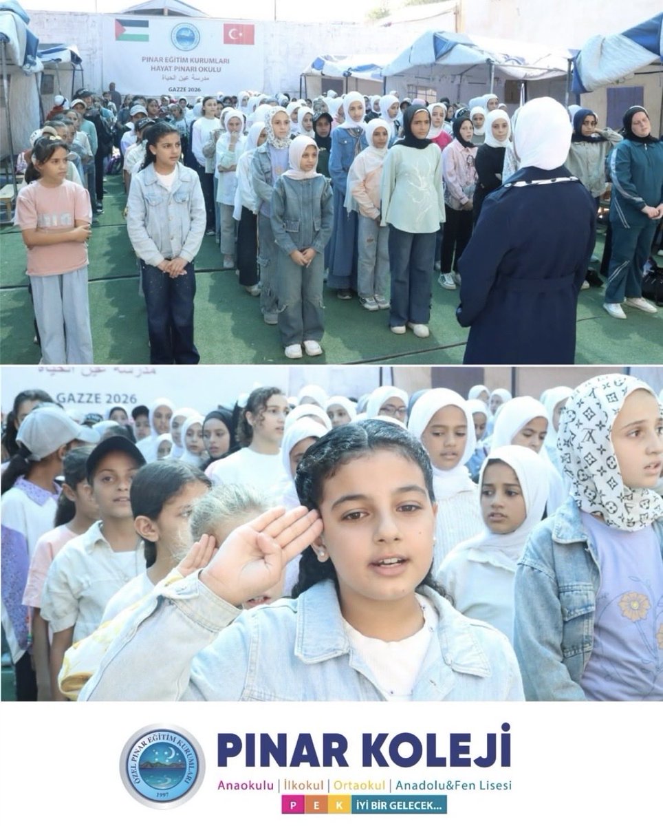 pinarkoleji's tweet photo. Gazze Hayat Pınarı Okulumuz, yeni eğitim öğretim yılına öğrencilerimizin heyecanı ve öğretmenlerimizin özverisiyle coşkuyla başladı. Çocuklarımızın neşesiyle yeniden canlanan sınıflarımızda öğrenmenin, gelişmenin ve geleceğe umutla bakmanın mutluluğunu yaşıyoruz.

#Pınarkoleji https://t.co/v2NAJFCPd2