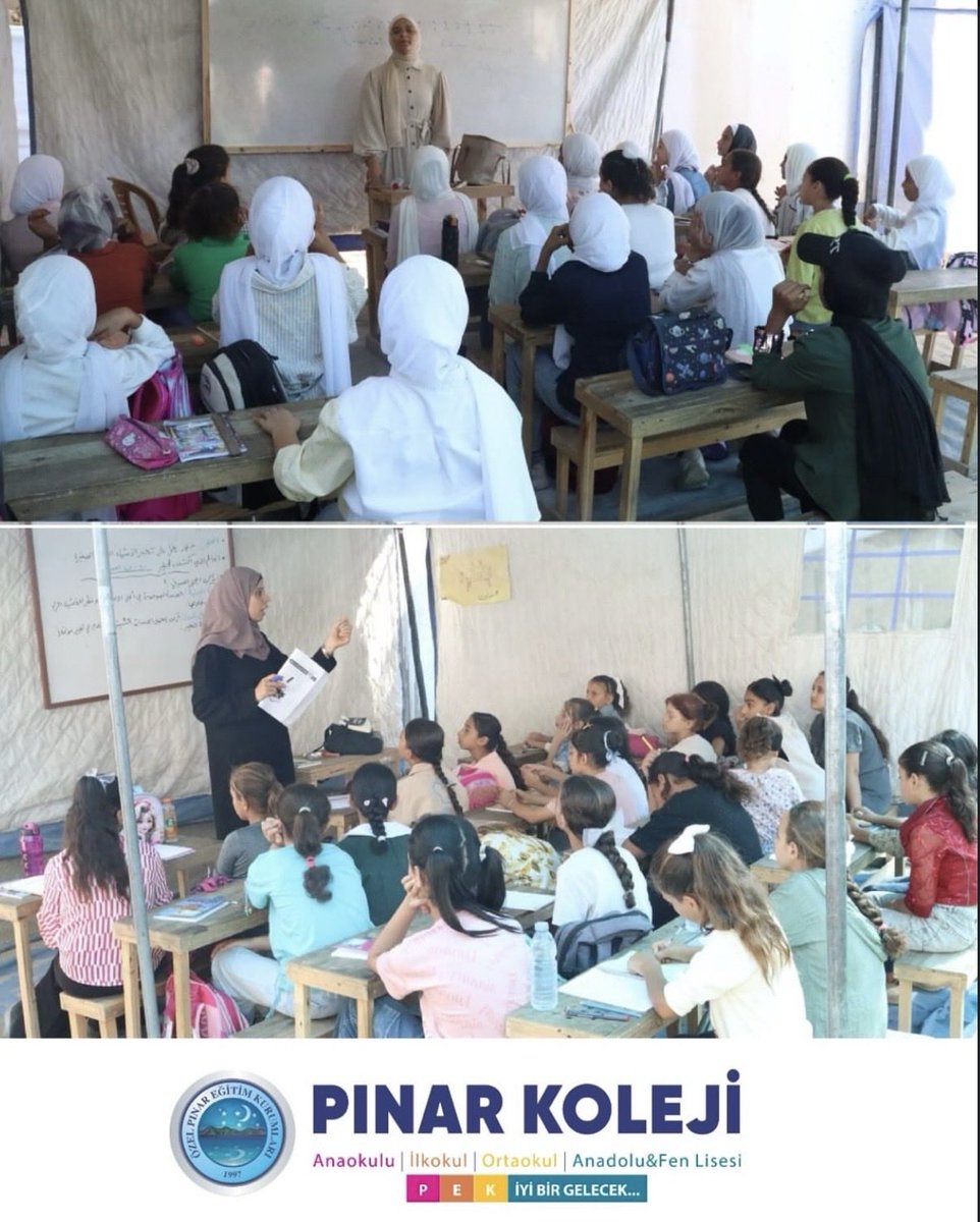 pinarkoleji's tweet photo. Gazze Hayat Pınarı Okulumuz, yeni eğitim öğretim yılına öğrencilerimizin heyecanı ve öğretmenlerimizin özverisiyle coşkuyla başladı. Çocuklarımızın neşesiyle yeniden canlanan sınıflarımızda öğrenmenin, gelişmenin ve geleceğe umutla bakmanın mutluluğunu yaşıyoruz.

#Pınarkoleji https://t.co/v2NAJFCPd2