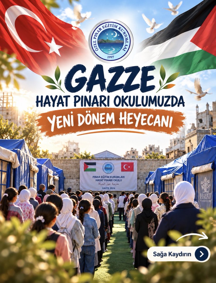 pinarkoleji's tweet photo. Gazze Hayat Pınarı Okulumuz, yeni eğitim öğretim yılına öğrencilerimizin heyecanı ve öğretmenlerimizin özverisiyle coşkuyla başladı. Çocuklarımızın neşesiyle yeniden canlanan sınıflarımızda öğrenmenin, gelişmenin ve geleceğe umutla bakmanın mutluluğunu yaşıyoruz.

#Pınarkoleji https://t.co/v2NAJFCPd2