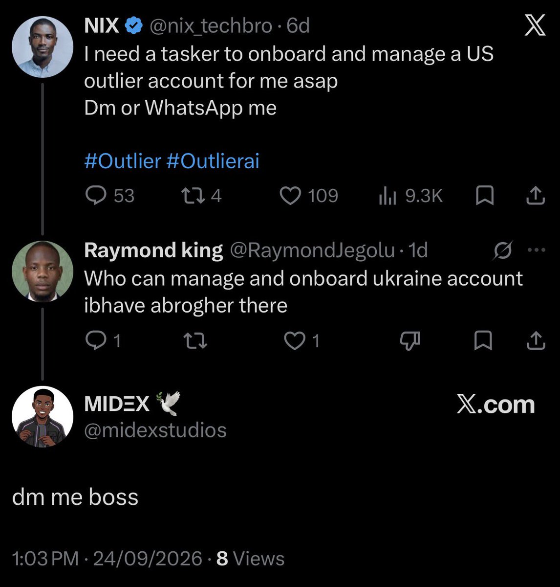 nix_techbro's tweet photo. @midexstudios @tomdotwtf @Ceejayprosper @BrownBehaviour @thebest36y6 This is still you hustling for clients under my comments https://t.co/GK6U4A2YWG