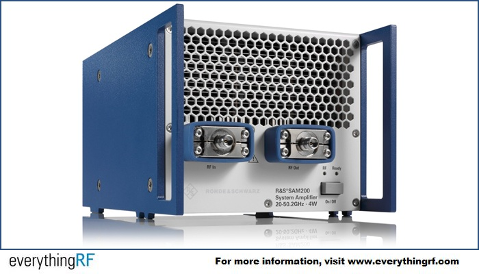 everythingRFcom's tweet photo. @RohdeSchwarz Introduces Solid-State Power Amplifier System for Applications up to 53 GHz
Read more - https://t.co/U3tc9mSeuF
#SAM200 #amplifiers #RF #solidstatetechnology #satellite #testandmeasurement https://t.co/7yKzpOSw92