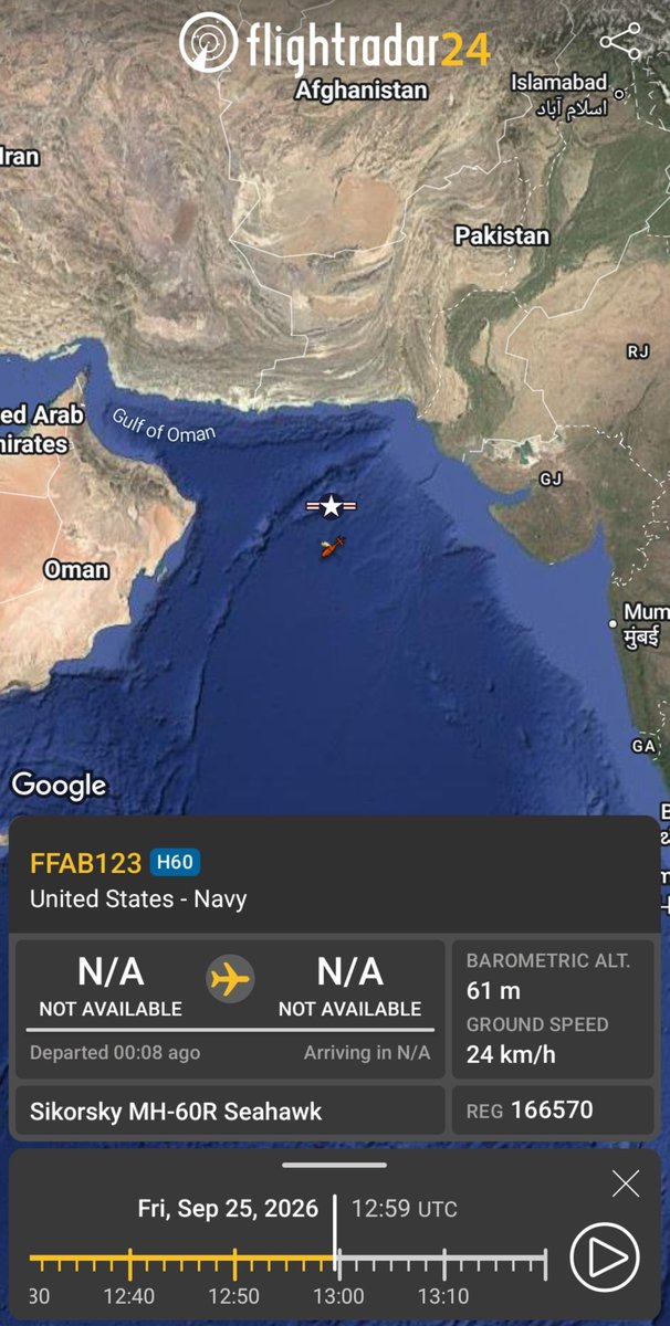 MoloWarMonitor's tweet photo. What did I tell you last night?

My report is now confirmed by concrete facts, U.S. carrier strike groups are now operating far away from Iran, in the hearth of the Arabian Sea. https://t.co/wvDFpC952H