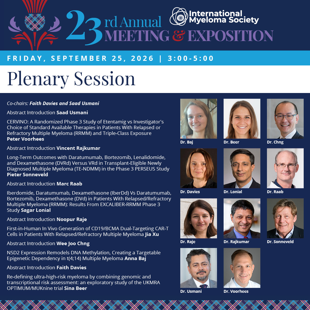 Myeloma Society (@Myeloma_Society) — #IMS26 — conference slide