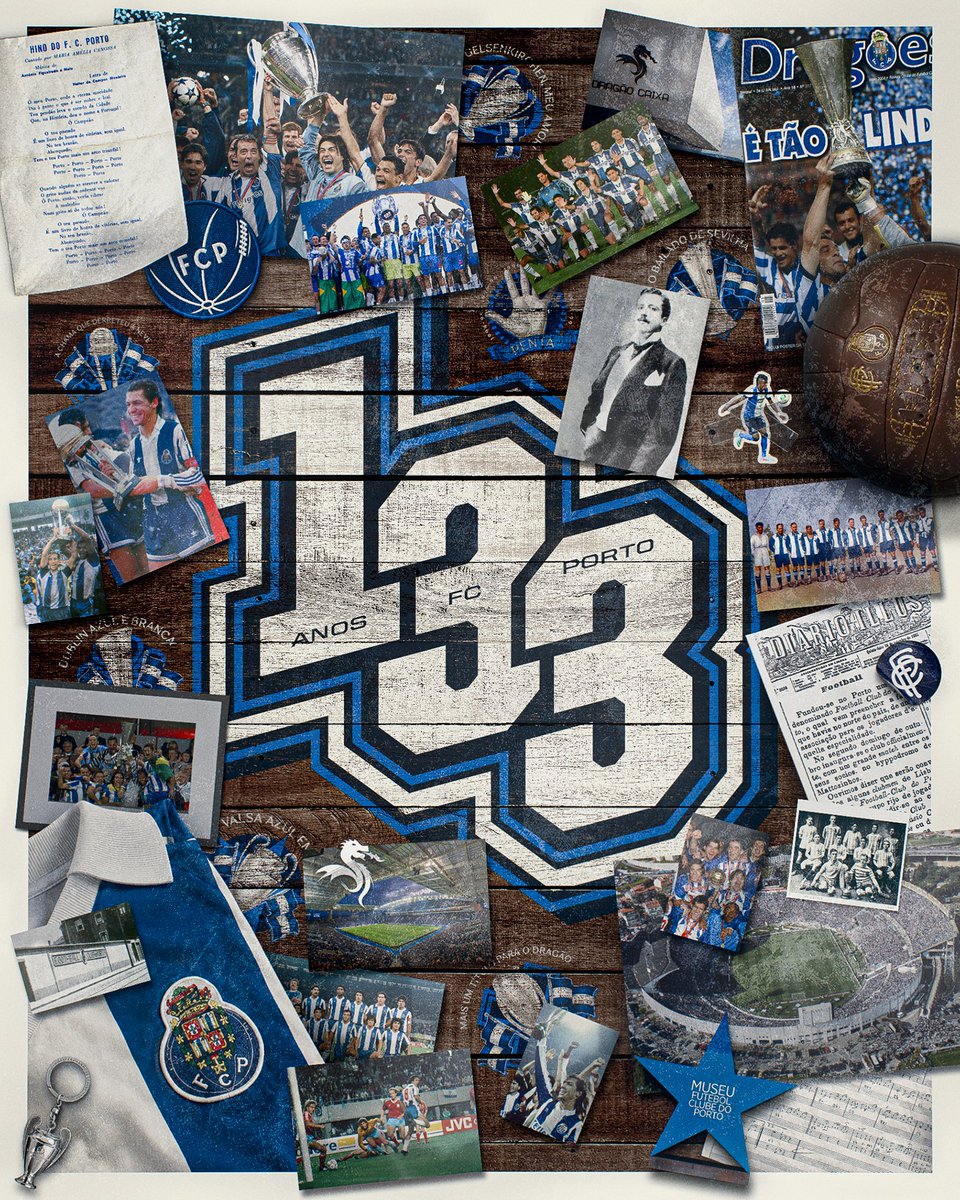 FCPorto's tweet photo. 133 anos depois, continuamos a sentir o mesmo orgulho.

Parabéns, Futebol Clube do Porto 💙 https://t.co/c1sagl8bKm