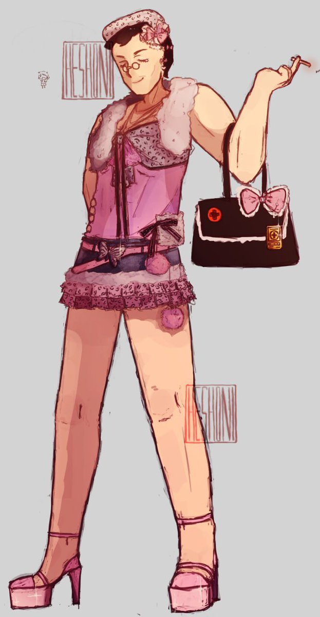 kyssuery's tweet photo. my part of collab, gyaru sweet man :))) 

#teamfortress2 #medic #art https://t.co/9NOnhJKdJr