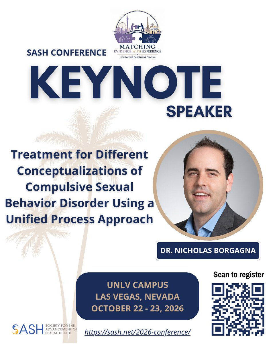 SASHCommunity's tweet photo. SASH Conference Keynote Speaker Spotlight!⭐ Interested in hearing what Dr. Nicholas Borgagna has to say? Join us at the 2026 SASH Conference to hear his keynote presentation! 
📍 Las Vegas, Nevada
 📅 October 22–23, 2026  
Register now!
🔗 https://t.co/6Nsz3uEcIY https://t.co/yJVPj8f2oZ