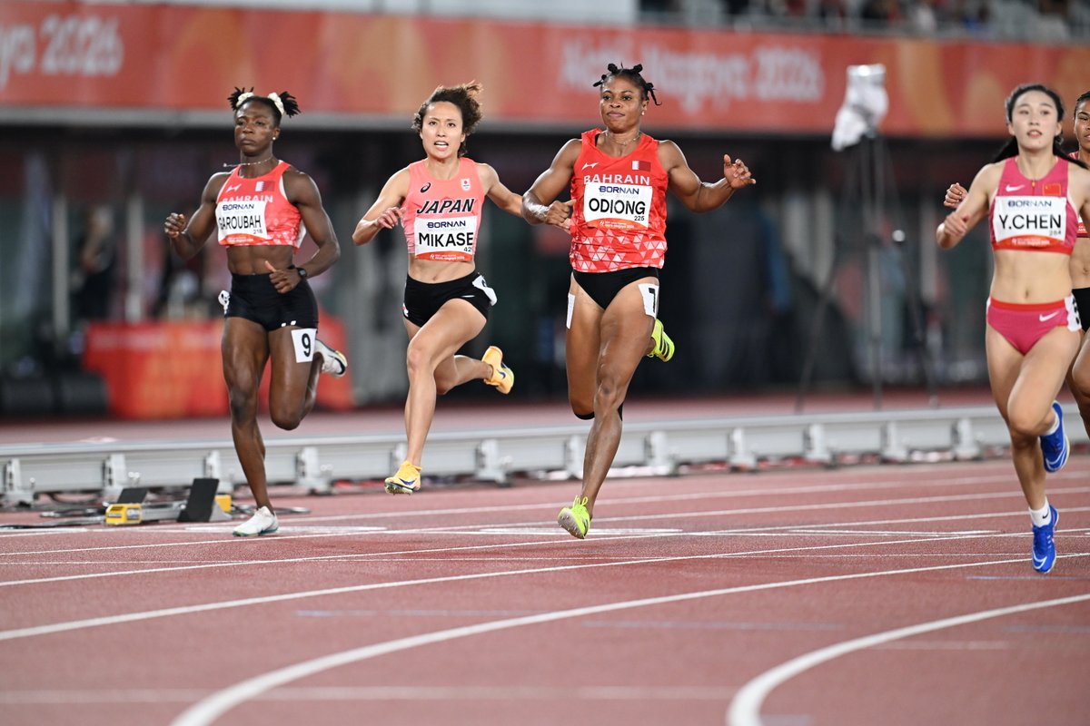 Getsuriku's tweet photo. #名古屋アジア大会
女子100m（-0.4）

御家瀬緑（住友電工）が11秒43で4位！！！

準決勝3着通過から、メダルまであと0.10秒と奮闘✨

優勝の陳妤頡🇨🇳は11秒06！
24年ぶり大会新＆U20アジア新🥇 https://t.co/ODaca7viv0