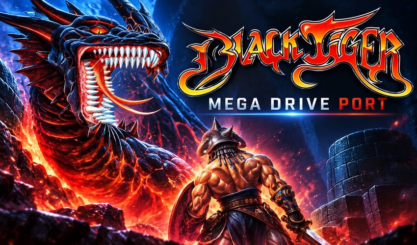 AmigamagazineGA's tweet photo. Capcom’s 1987 arcade classic Black Tiger has arrived on Sega Mega Drive! Black Tiger MD brings all eight stages, upgraded audio and a new Boss Rush mode to Sega’s 16-bit console. The ROM is available now. #MegaDrive #RetroGaming https://t.co/Is8UbOTp5A https://t.co/f9EddqAkA0