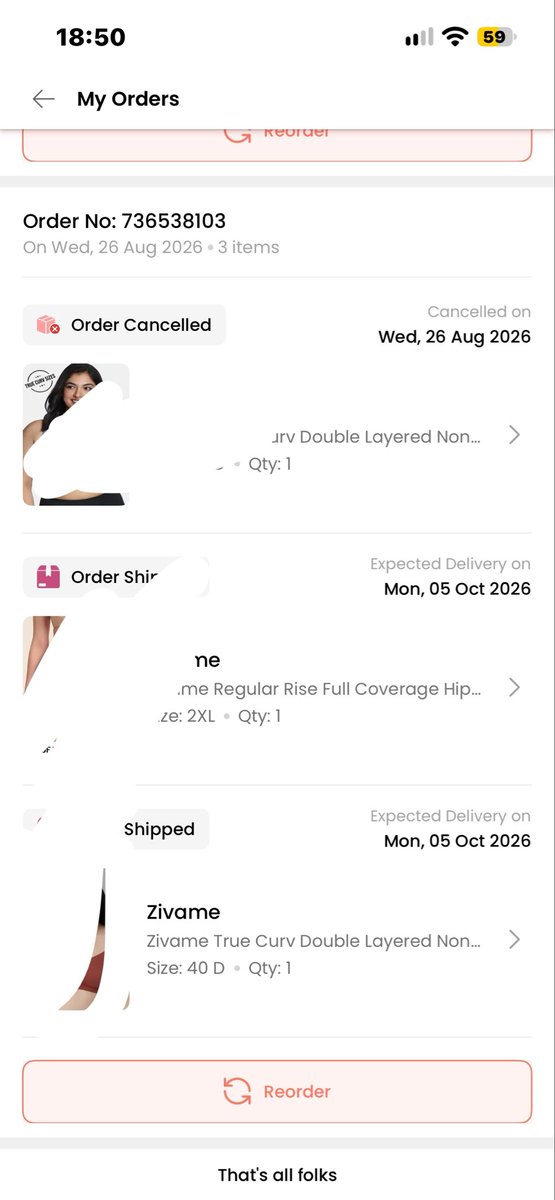 aditisinghR's tweet photo. @Zivame @zivamedia I ordered two products on rhe date of 26th August and also on 29 august. It’s been a month but  I didn’t got it yet &amp; I complained it thrice but it didn’t cancelled.#fraud #zivame #delivery_issue #stress https://t.co/r2jBy63g13