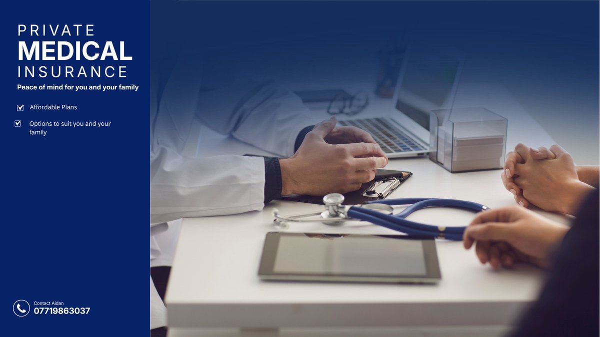 AidanRiceFS's tweet photo. No one likes to think about being unwell but with waiting lists getting longer, private health insurance gives you access to medical care and may cover some costs involved. Phone Aidan on 07719863037 to see what best policy options are for you and your family. https://t.co/NTu5OrQohB