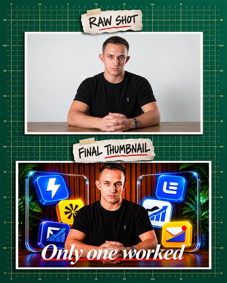 BenichouAnas's tweet photo. Same subject. Completely different visual impact.

Which detail makes the final thumbnail stand out the most? 👀 https://t.co/g2OOcB4xVV