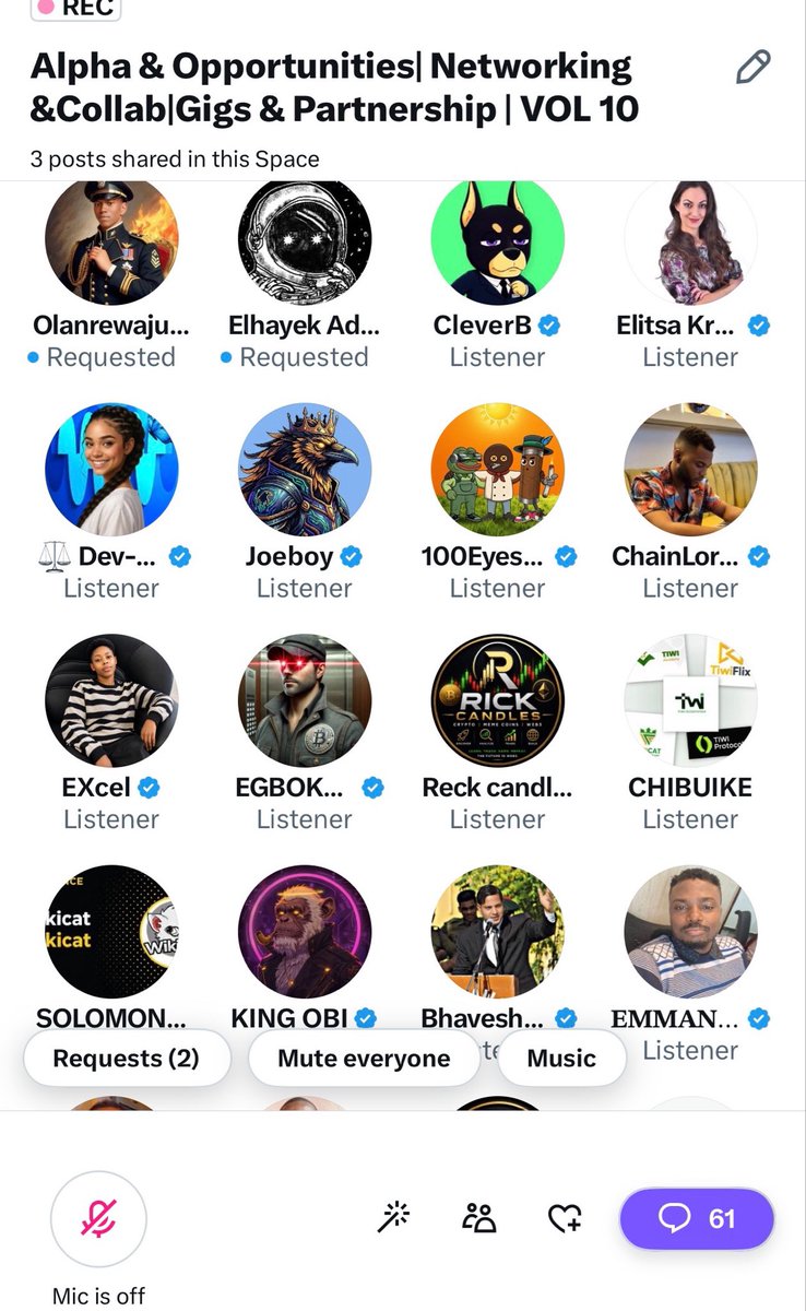 Cryptoceleb1's tweet photo. The gathering of billionaires, men of capacity, and men of doings! 🔥💯
@connectwithtola @Vindicatedchidi @adaora_crypto @EvangMickObinna @Dev_Mustee @Sangreat_4Real @Piuspaul_space @PstIgbo 

Today’s space was absolutely mind-blowing, inspiring, and packed with value! 

A massive thank you to every amazing speaker, my amiable co-host, and all our VIP listeners who made the space truly special. 🙏🏽❤️

The energy was unmatched. The connections were powerful. The knowledge was priceless.

We are building, connecting, and positioning for greatness! 🔥

Until the next one!