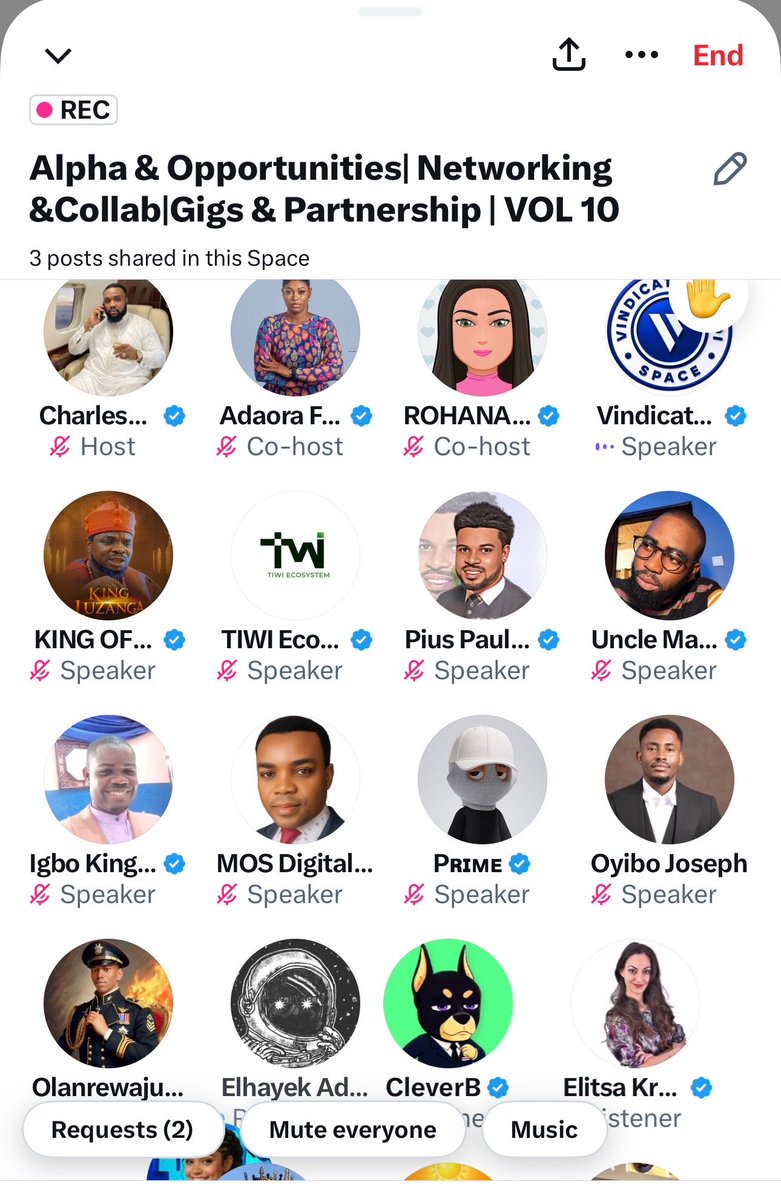 Cryptoceleb1's tweet photo. The gathering of billionaires, men of capacity, and men of doings! 🔥💯
@connectwithtola @Vindicatedchidi @adaora_crypto @EvangMickObinna @Dev_Mustee @Sangreat_4Real @Piuspaul_space @PstIgbo 

Today’s space was absolutely mind-blowing, inspiring, and packed with value! 

A massive thank you to every amazing speaker, my amiable co-host, and all our VIP listeners who made the space truly special. 🙏🏽❤️

The energy was unmatched. The connections were powerful. The knowledge was priceless.

We are building, connecting, and positioning for greatness! 🔥

Until the next one!