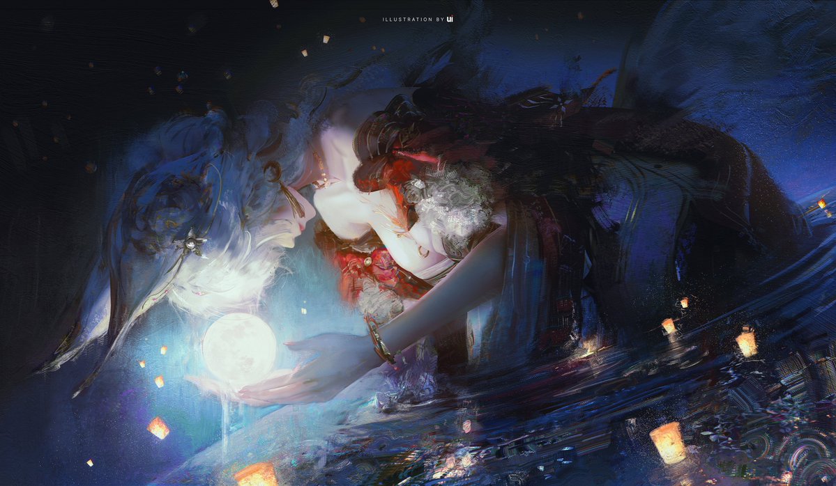 Ui_Uiiiiiiiii's tweet photo. I think this is one of the piece that does better when rotated 180 degrees, It makes the artwork have completely different vibes as well.. https://t.co/JsG14t76mb